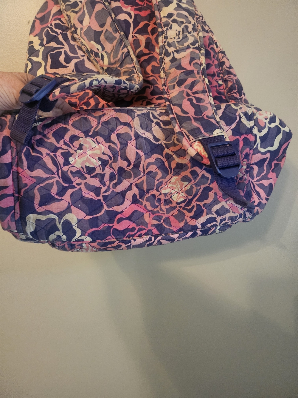 Vera Bradley Pink Floral Quilted Backpack - Picture 7 of 9